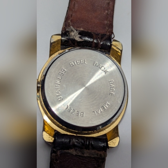 Vintage UNITRON Moon Phase Date Watch Brown Leather…31 - Picture 4 of 8
